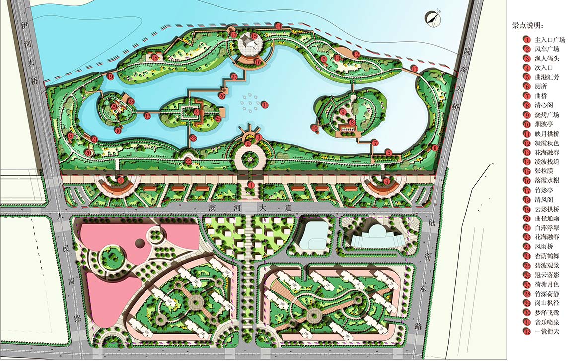 陸渾湖國家濕地公園景觀設(shè)計(jì)平面圖